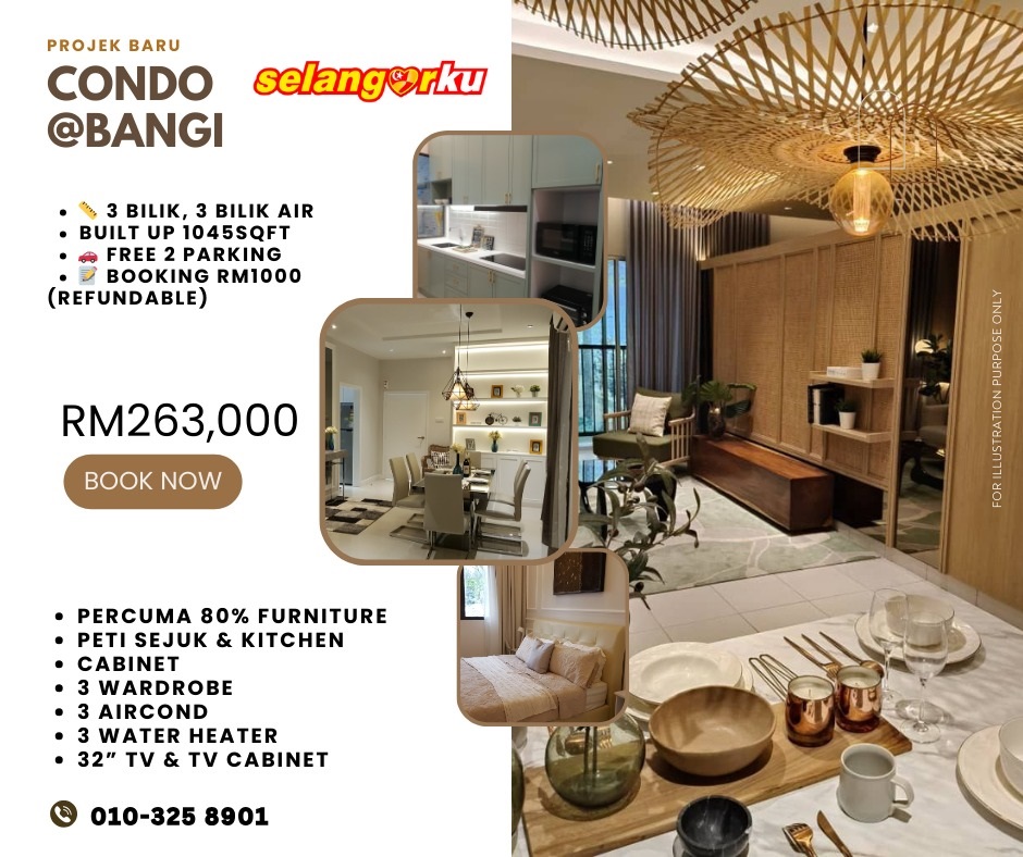 PROJEK Rumah Selangorku di Bangi – Partly Furnished 263k